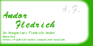 andor fledrich business card